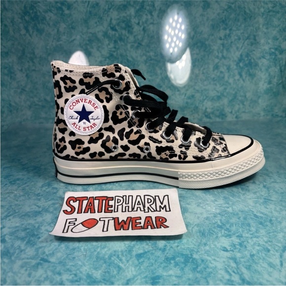Converse Chuck 70 Hi Cheetah Print Glow In The Dark Leather Shoes Women's 6.5 - Picture 6 of 6